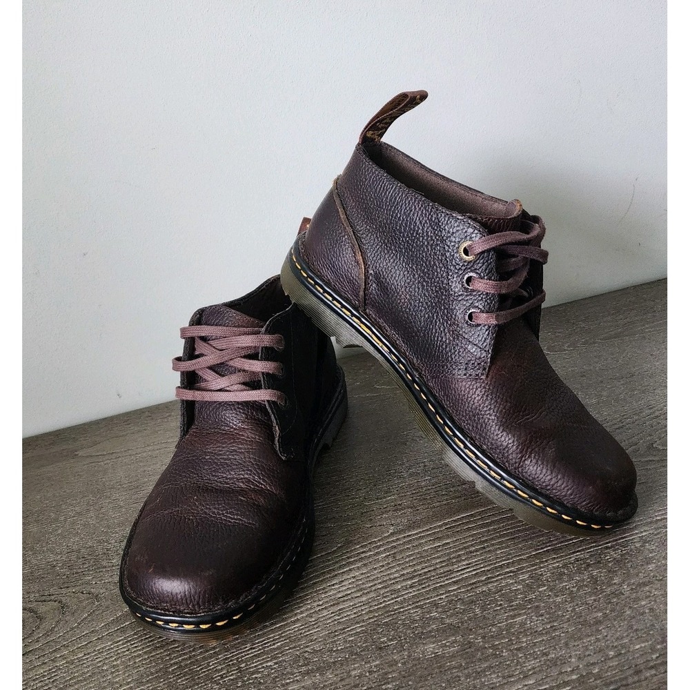 Dr Martens Sussex Brown Pebbled Leather Chukka Boots Shoes Men 8 Women 9 AW004